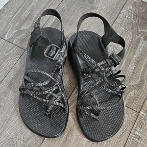 Chaco Women's Black and Gray Strappy Sandals